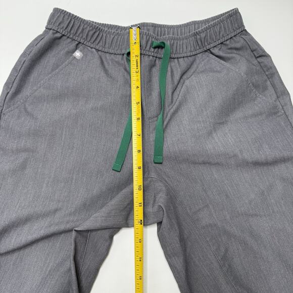 FIGS Mens Tansen Jogger Scrub Pants Graphite Size Small Gray w/ Green Drawstring - Picture 3 of 7